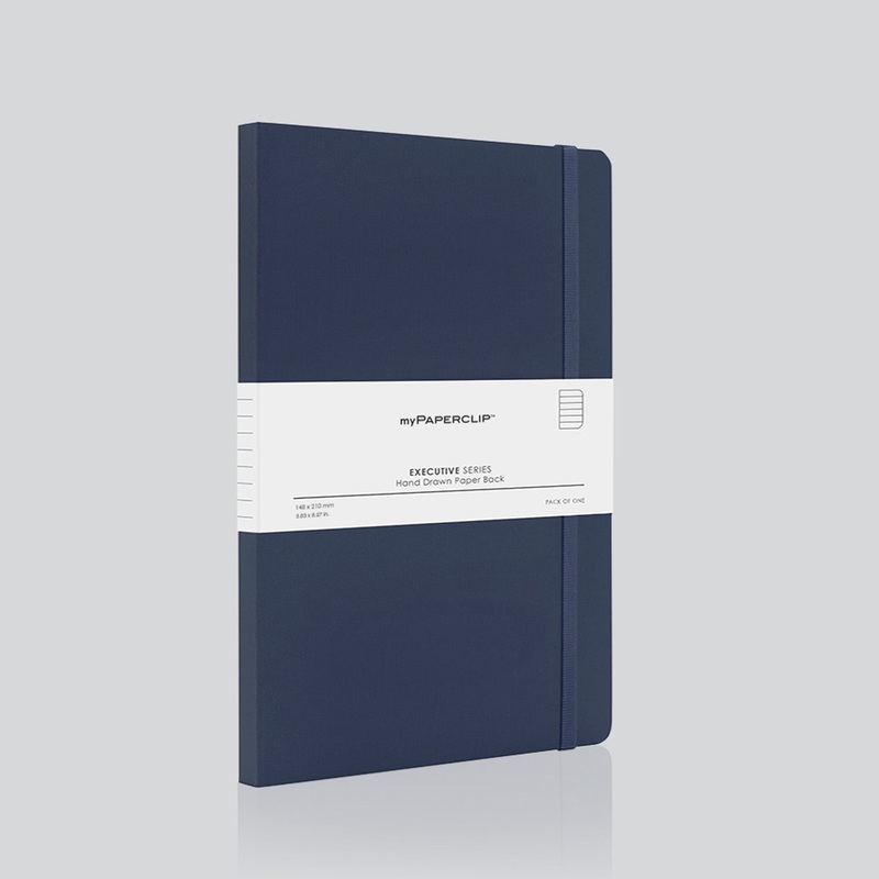 myPAPERCLIP Executive Series Soft Cover Notebook – Blue – A5 – Ruled