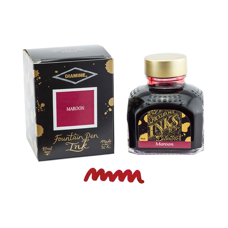 Diamine Maroon Ink Bottle – 80ml