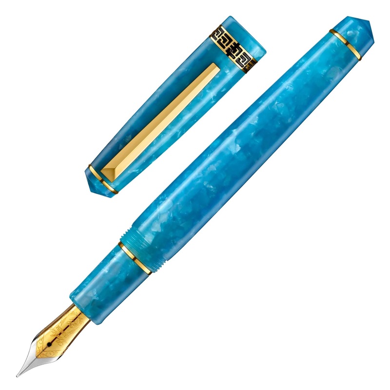 Laban Rosa Fountain Pen – Sky Blue GT