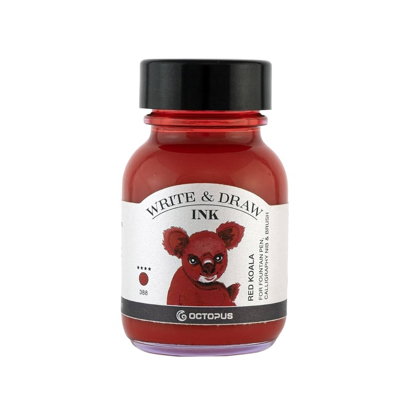 Octopus Write & Draw Ink Bottle, Red Koala – 50ml
