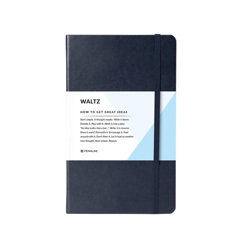 Pennline Waltz Hard Cover Notebook, Blue – Ruled