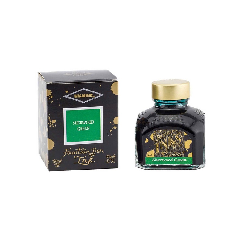 Diamine Sherwood Green Ink Bottle – 80ml
