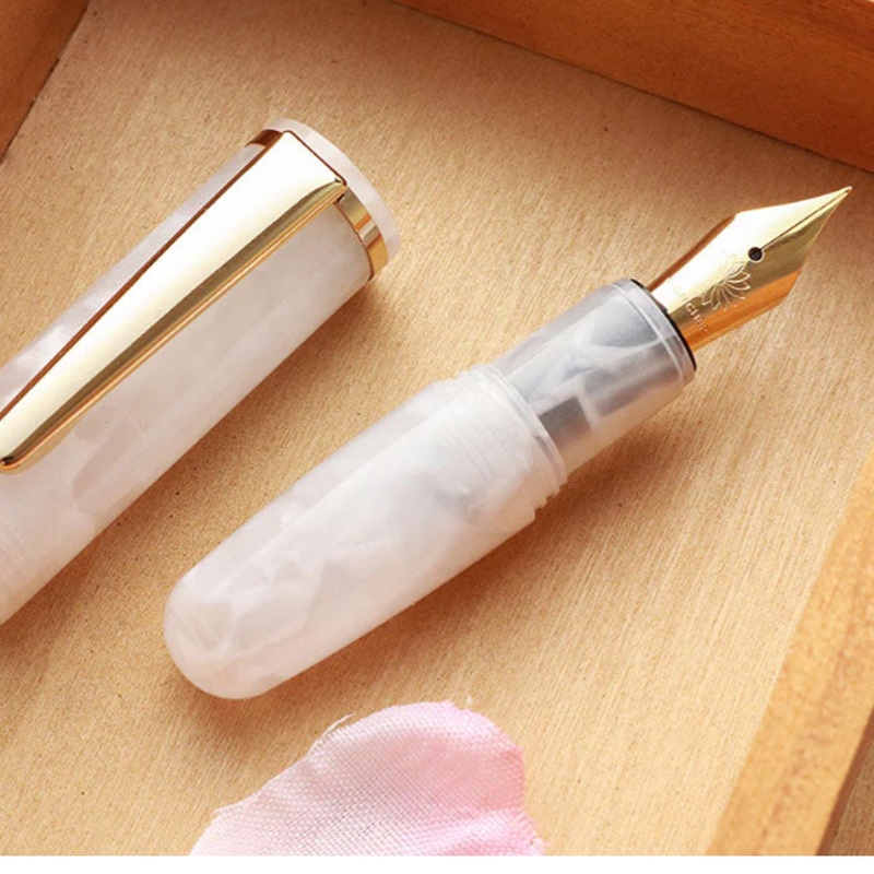 Wancher PuChiCo Fountain Pen – White Snow GT