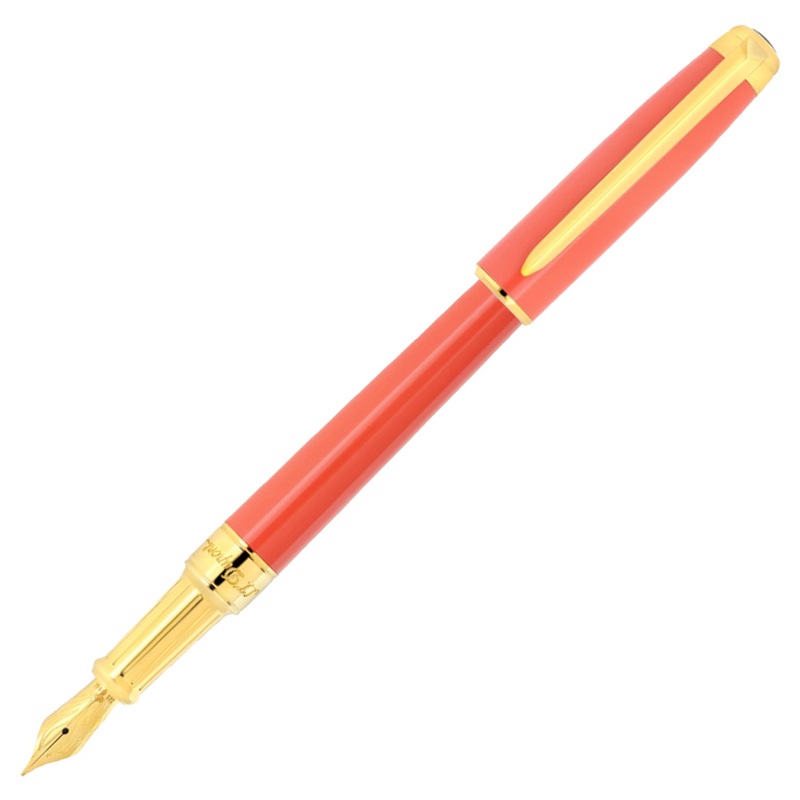 S. T. Dupont Line D Eternity Medium Sized Fountain Pen – Coral GT