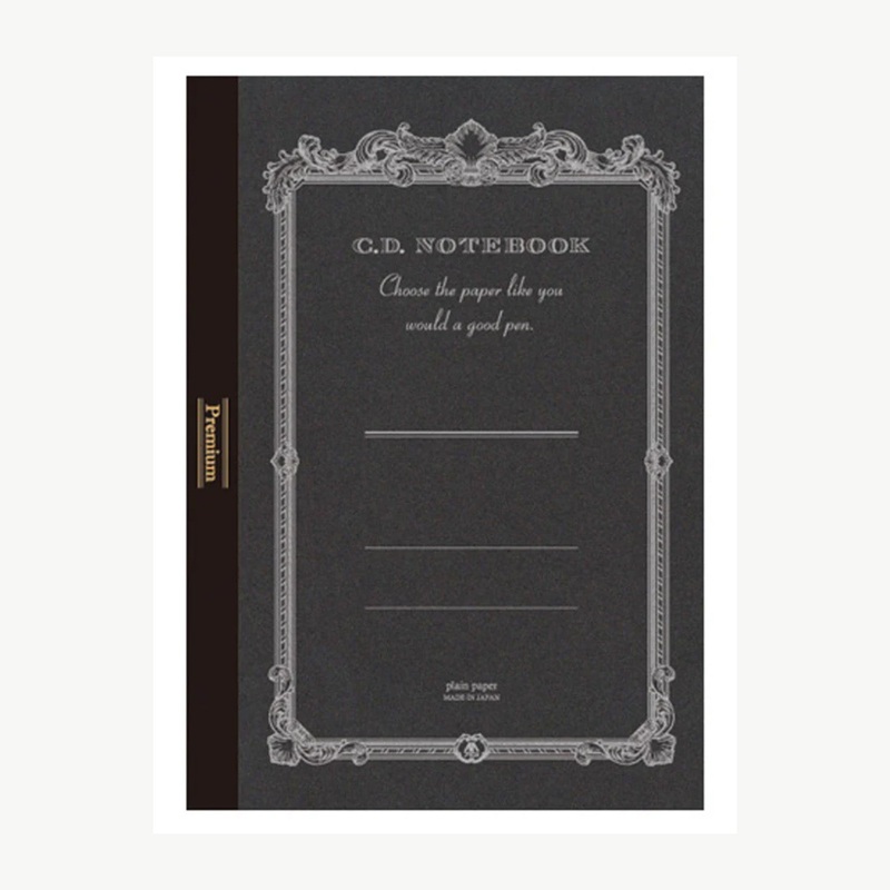 Apica Premium CD Notebook – Black – A5 – Plain