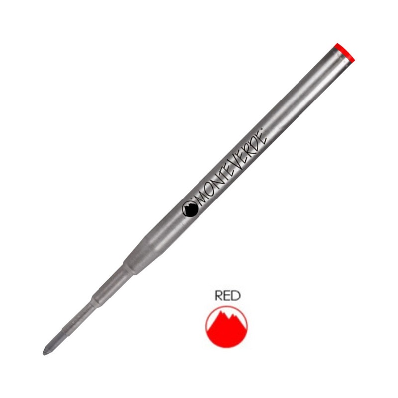 Monteverde Ball Pen Refill for Montblanc – Medium – Red – Pack of 2