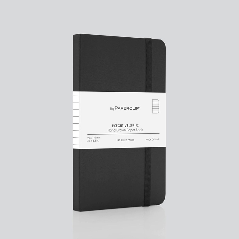 myPAPERCLIP Executive Series Soft Cover Notebook – Black – Small – Ruled