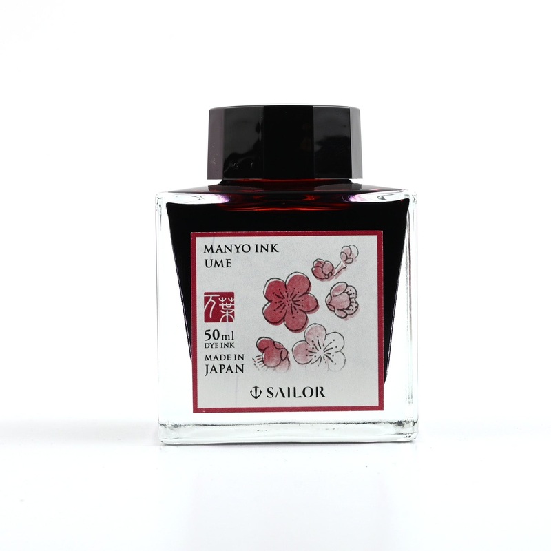 Sailor Manyo Ume Ink Bottle, Red –  50ml