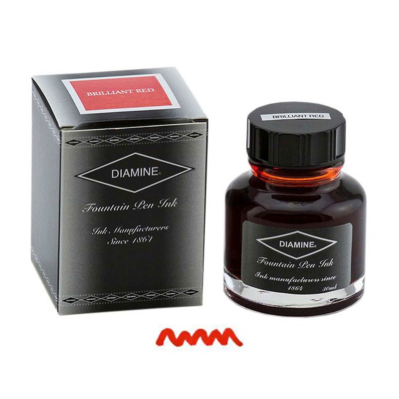 Diamine Brilliant Red Ink Bottle – 30ml
