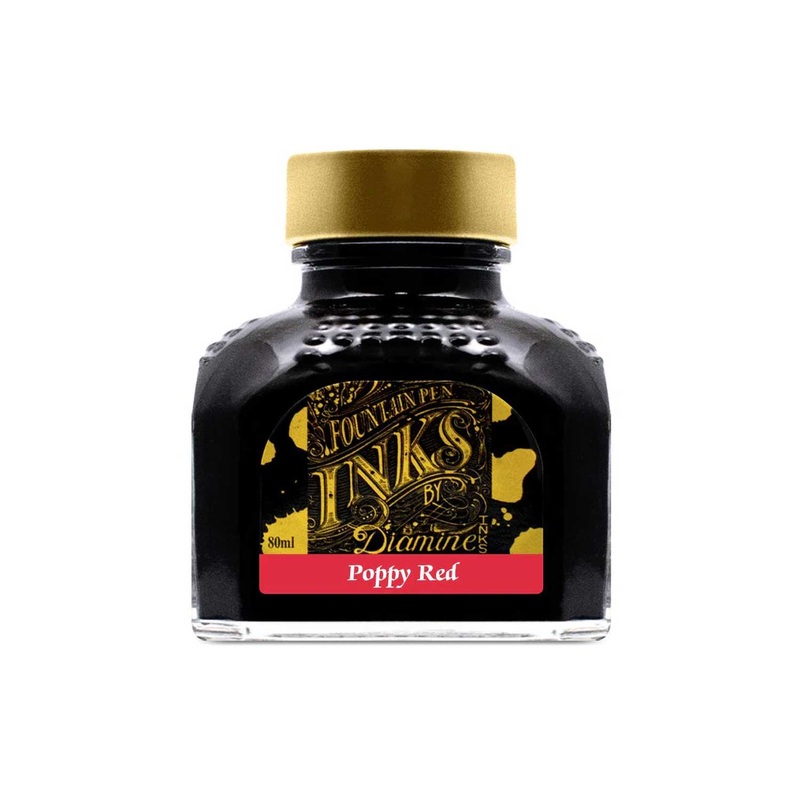 Diamine Poppy Red Ink Bottle – 80ml