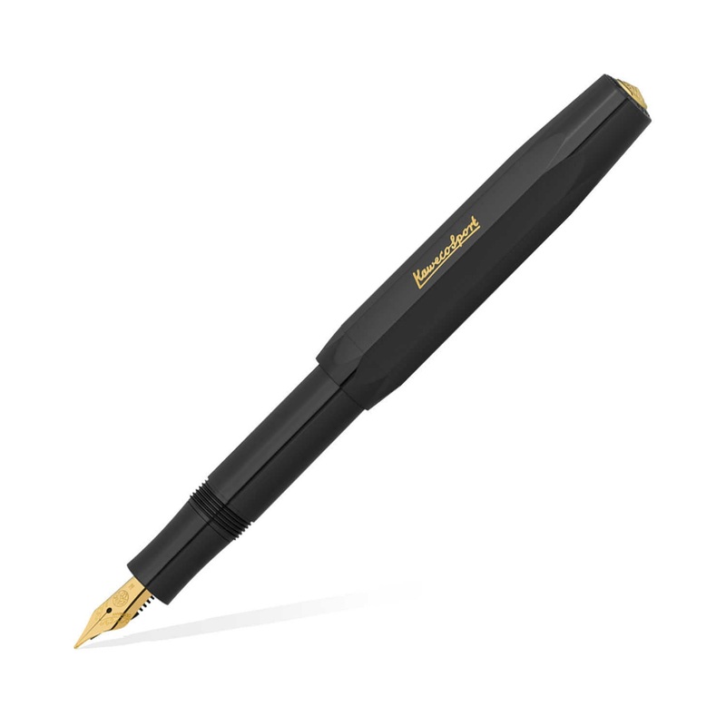 Kaweco Classic Sport Fountain Pen with Optional Clip – Black