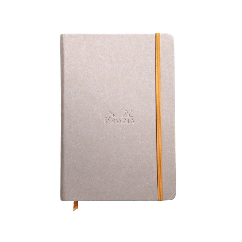 Rhodiarama Hard Cover Beige Notebook – A5, Ruled