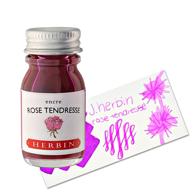 J. Herbin Rose Tendresse (Tenderness Pink) Bottled Fountain Pen Ink
