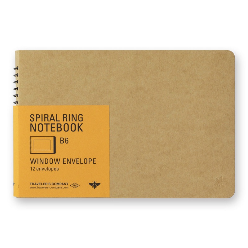 TRAVELER’S COMPANY Spiral Ring Notebook (B6) Window Envelop