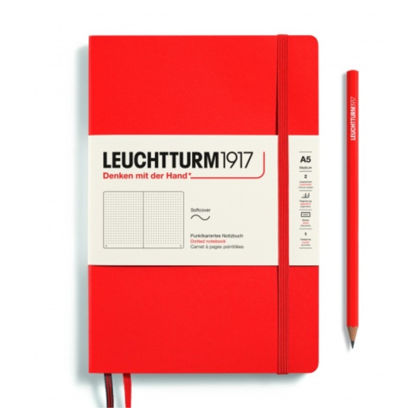 Leuchtturm1917 Recombine A5 Medium Softcover Notebook – Dotted / Lobster