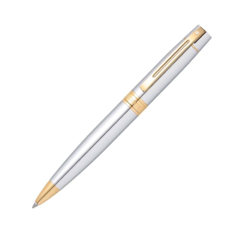 Sheaffer 300 Ballpoint – Chrome with Gold