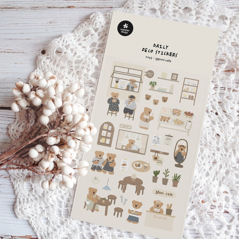Suatelier Daily Deco Stickers –  Ggumi Cafe Sticker