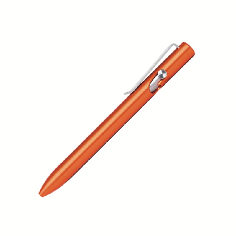 Tactile Turn Short Aluminum Bolt Action Pen – Orange