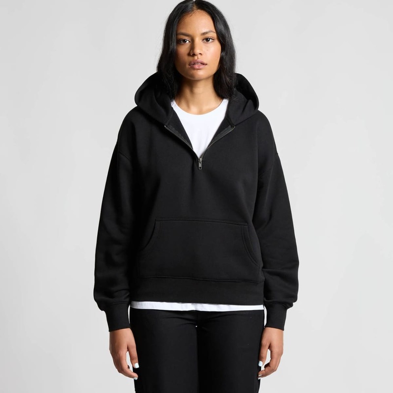 Wo’s Relax Half Zip Hood|Black