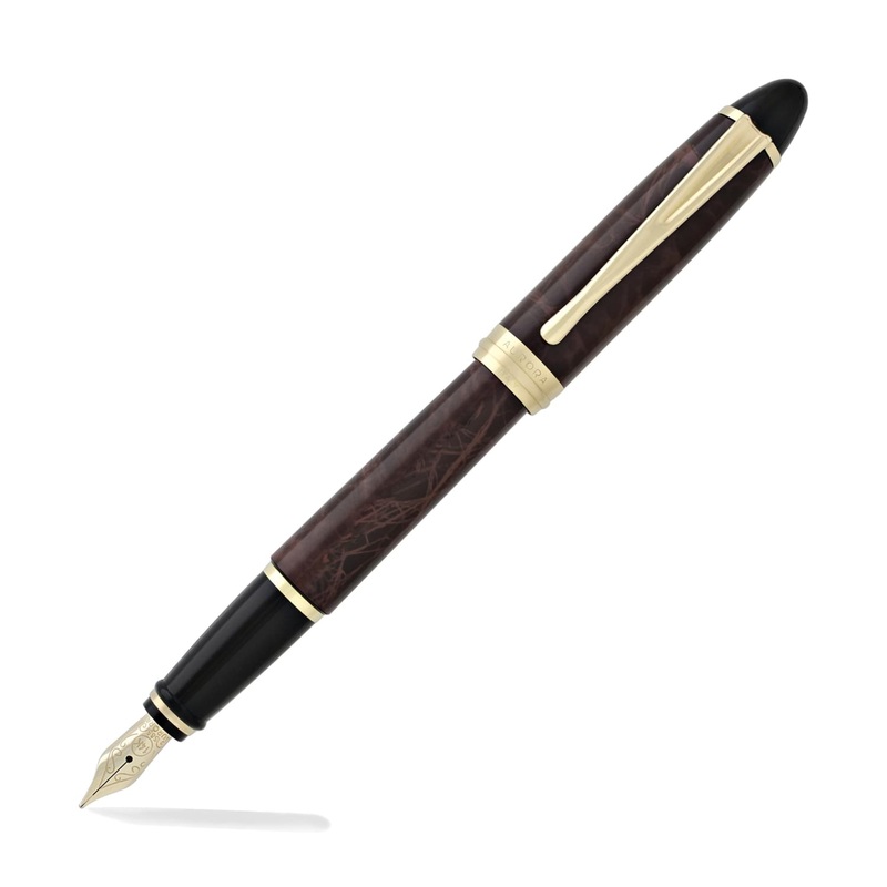 Aurora Ipsilon Lacquer Fountain Pen in Turtle – 14K Gold
