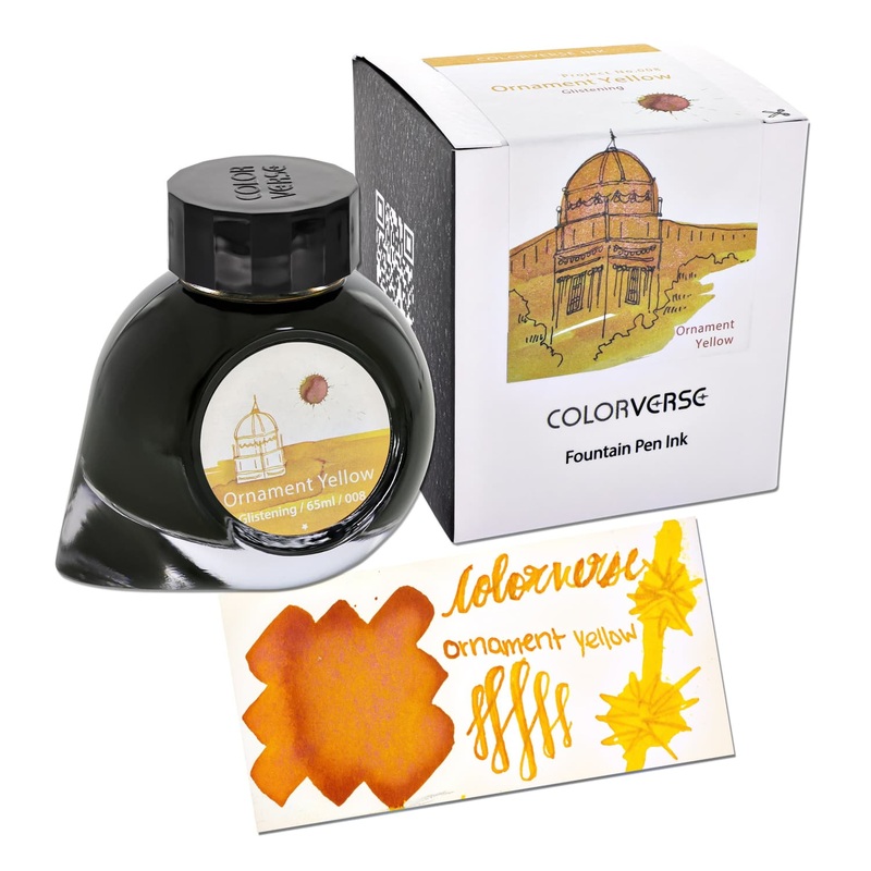 Colorverse Project Bottled Ink in Ornament Yellow Glistening – 65mL