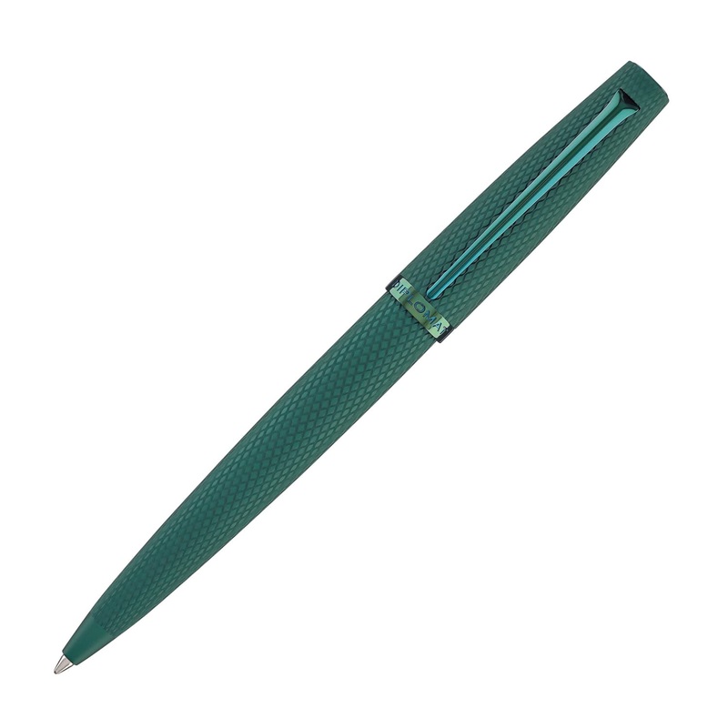 Diplomat Viper Ballpoint Pen in Green Guilloche