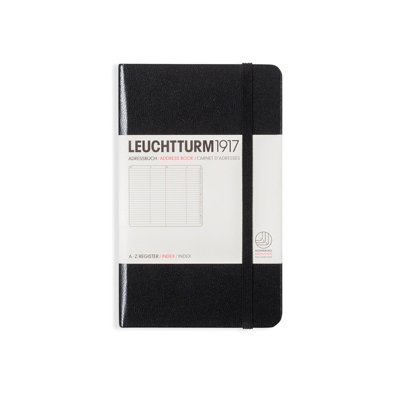 Leuchtturm1917 A6 Pocket Hardcover Address Book – Black