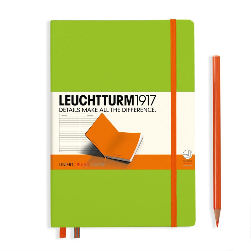 Leuchtturm1917 Bicolore A5 Medium Notebook Lime-Orange