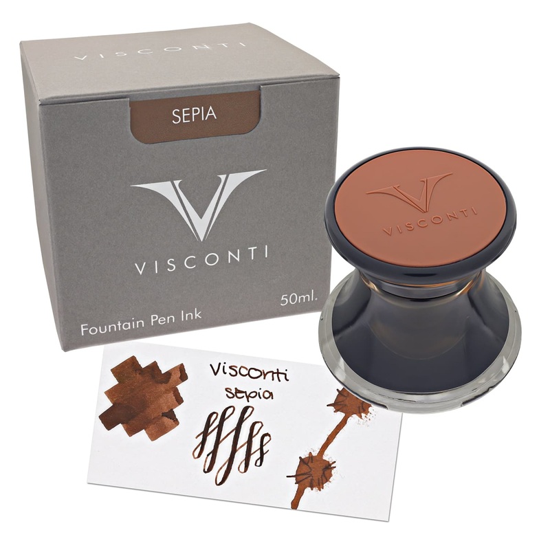 Visconti Inkwell Bottled Ink in Sepia – 50 mL