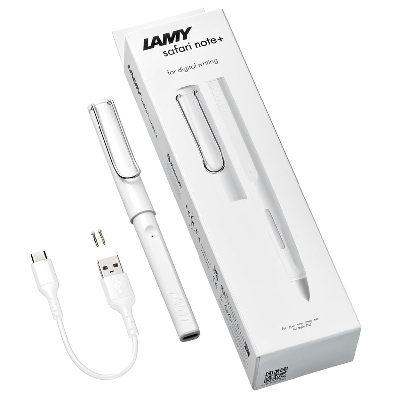 Lamy Safari Note + Stylus Pen in White Gloss (Apple Ipad Compatible)