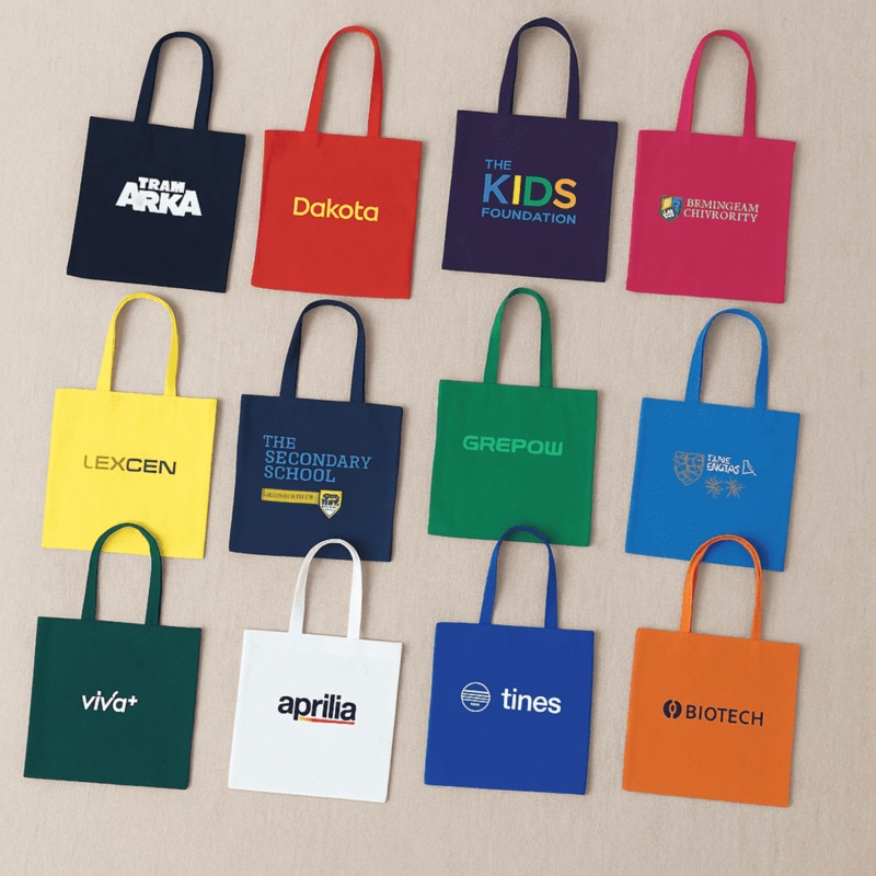 Recycled Colourful Cotton Tote Bag