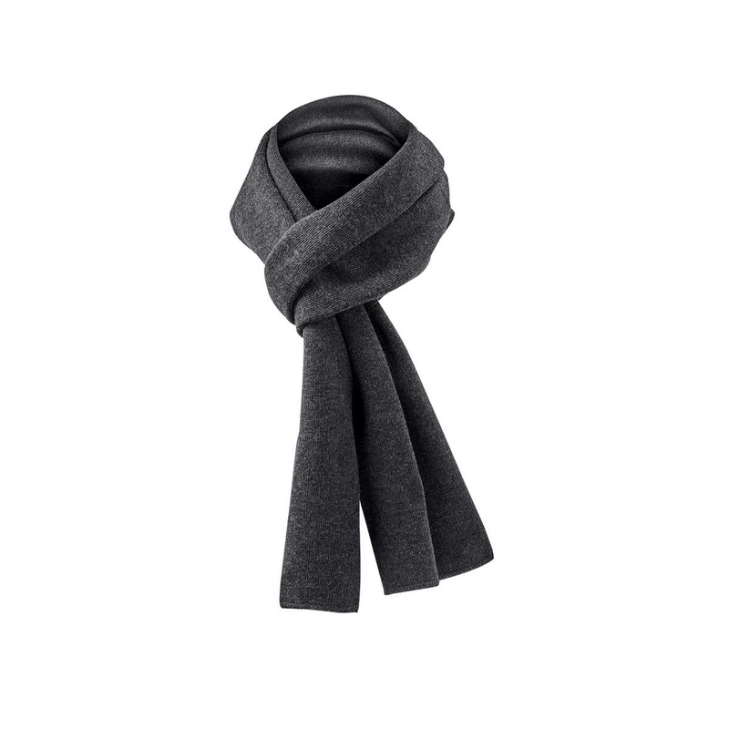Avalante Knit Scarf|Black|Charcoal Heather
