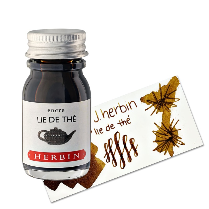 J. Herbin Lie de Th (Brown Tea) Bottled Fountain Pen Ink and Cartidges