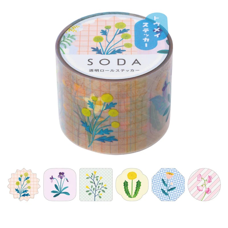KITTA Soda Transparent Masking Tape (Sticker Type) – Wildflower
