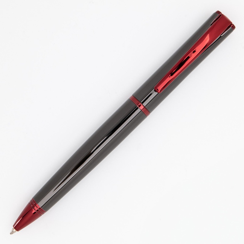 Monteverde Impressa Ballpoint – Gun Metal with Red Trim