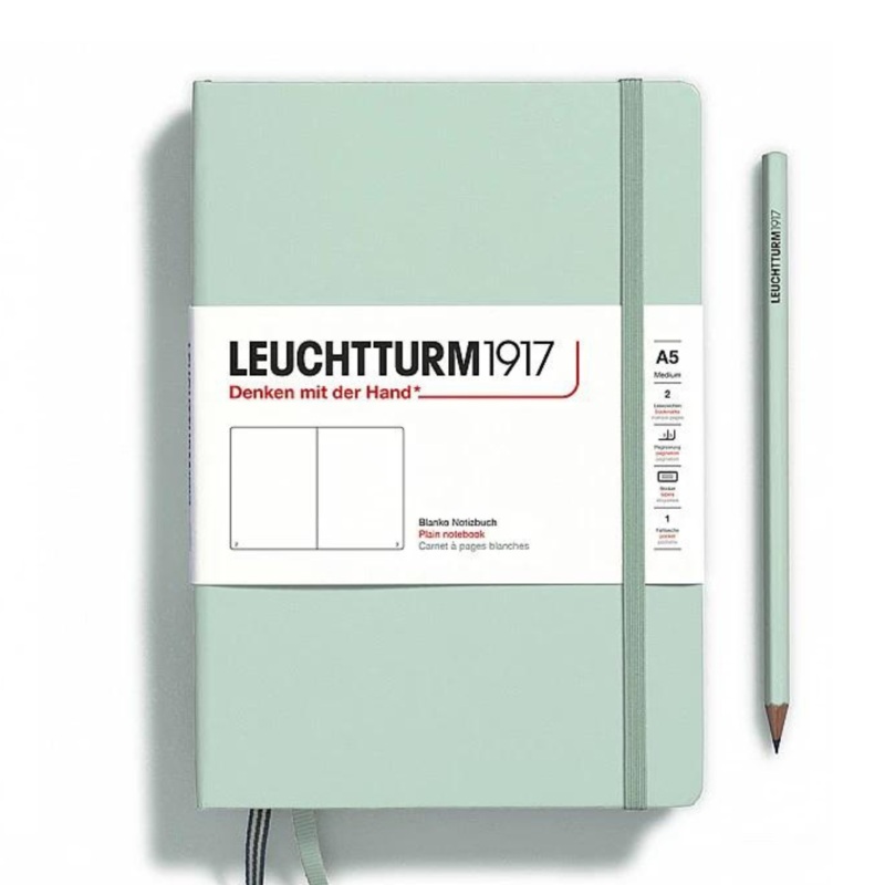 Leuchtturm1917 Natural Colours A5 Medium Hardcover Notebook – Mint Green