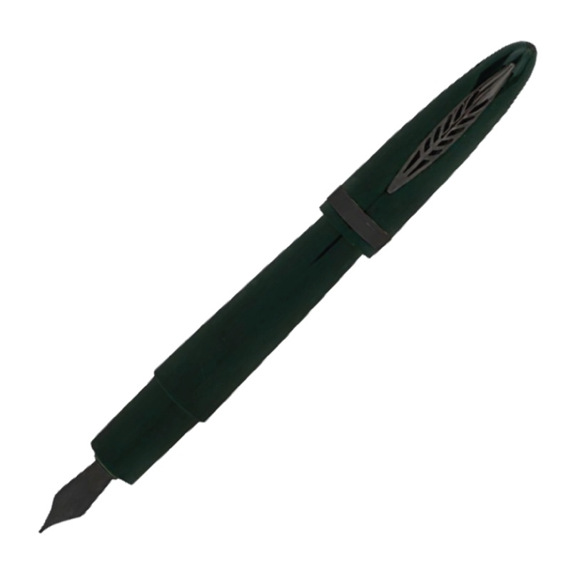 Pineider Modern Times Fountain Pen – British Green with Black Trim