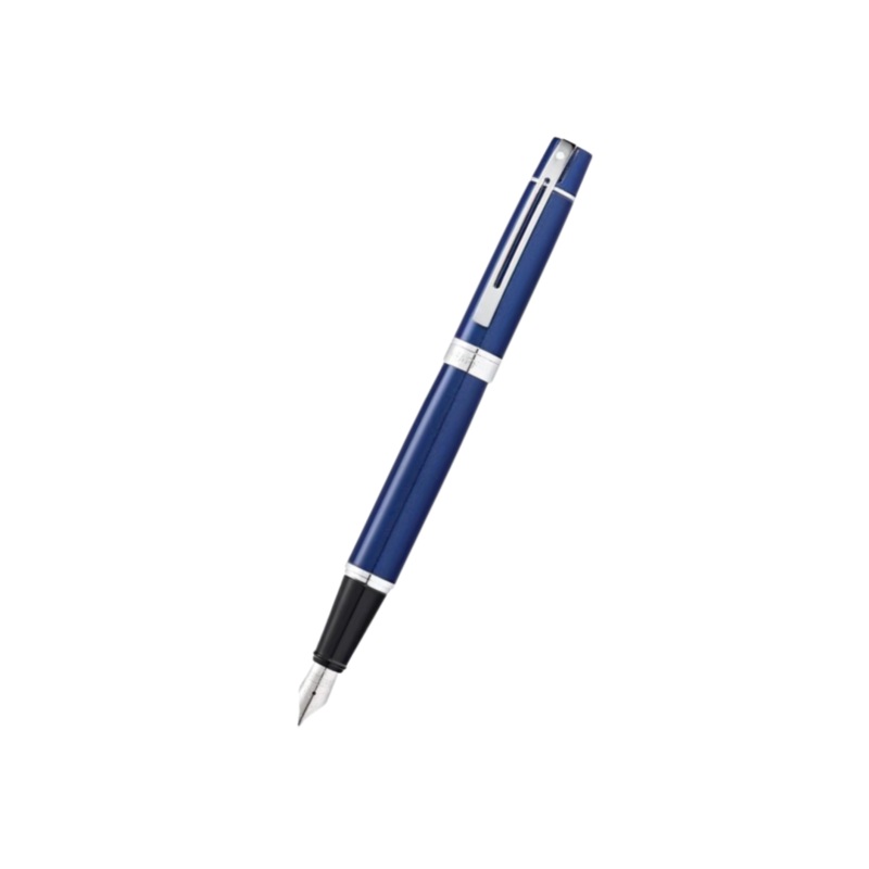 Sheaffer 300 E9341 Fountain Pen – Glossy Blue with Chrome Plated Trims