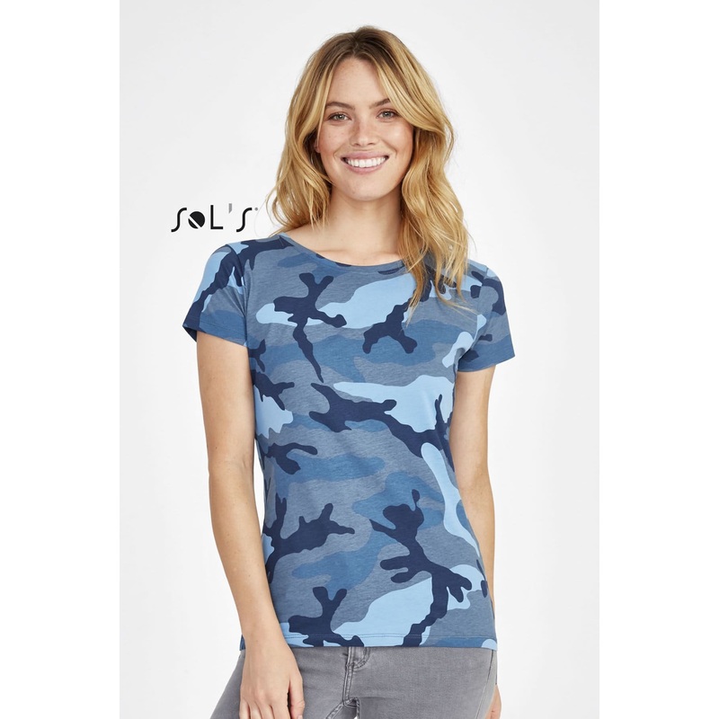 T shirt CAMO WOMEN’S – ROUND COLLAR