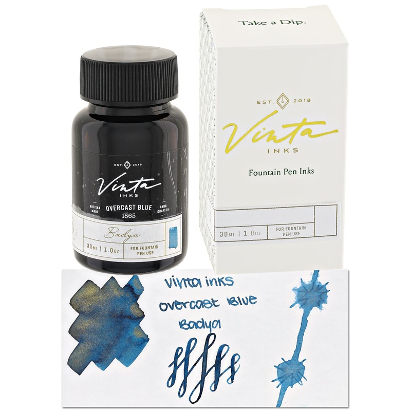 Vinta Inks Hello Rain Collection Bottled Ink in Overcast Blue [Badya 1865] – 30mL