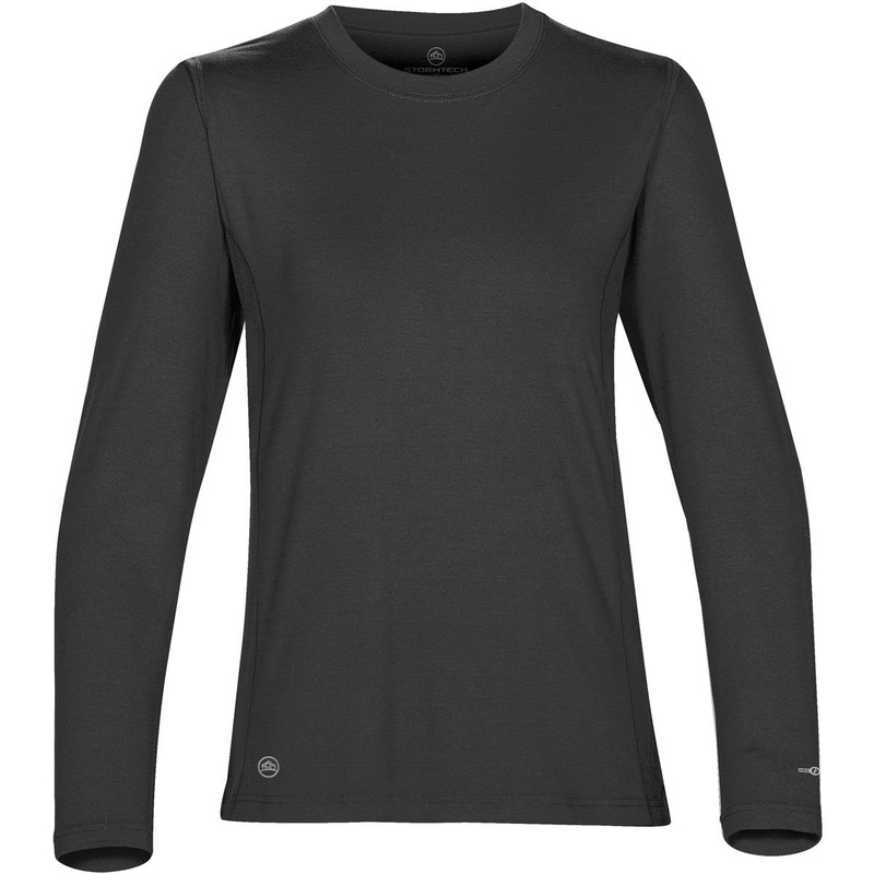 Women’s Lotus H2X-Dry L/S Tee|Carbon Melange|Navy Melange
