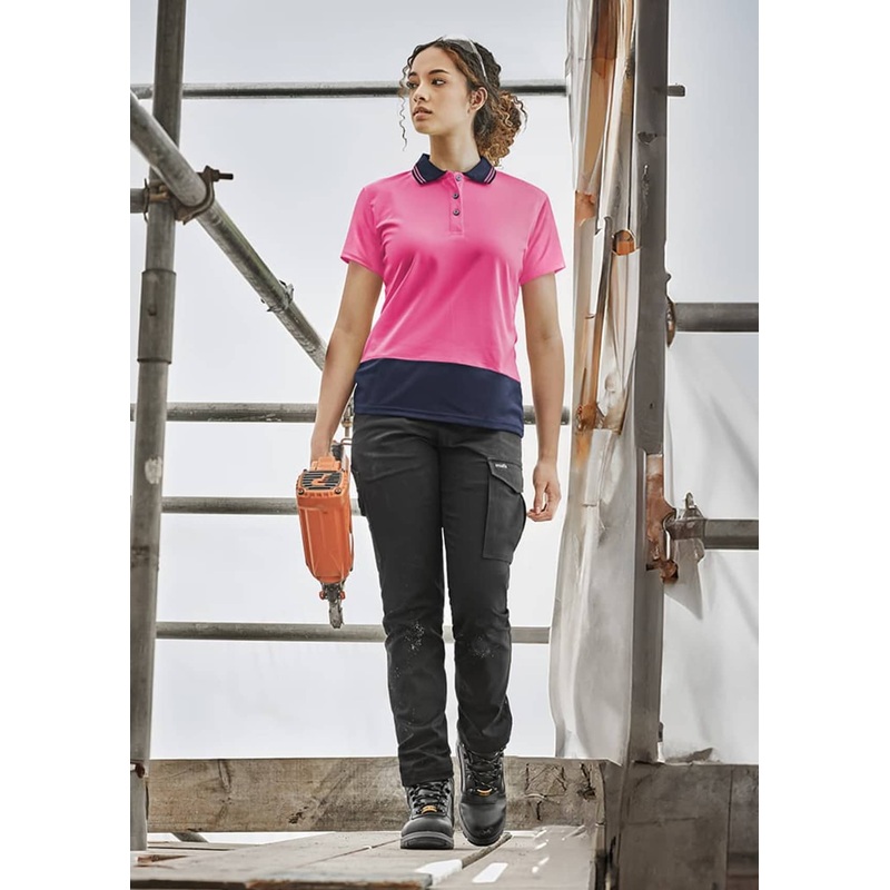 Womens Hi Vis Basic Short Sleeve Polo