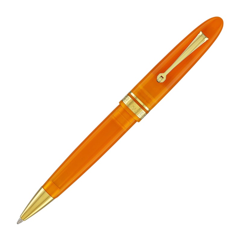 Omas Ogiva Ballpoint Pen in Arancione with Gold Trim