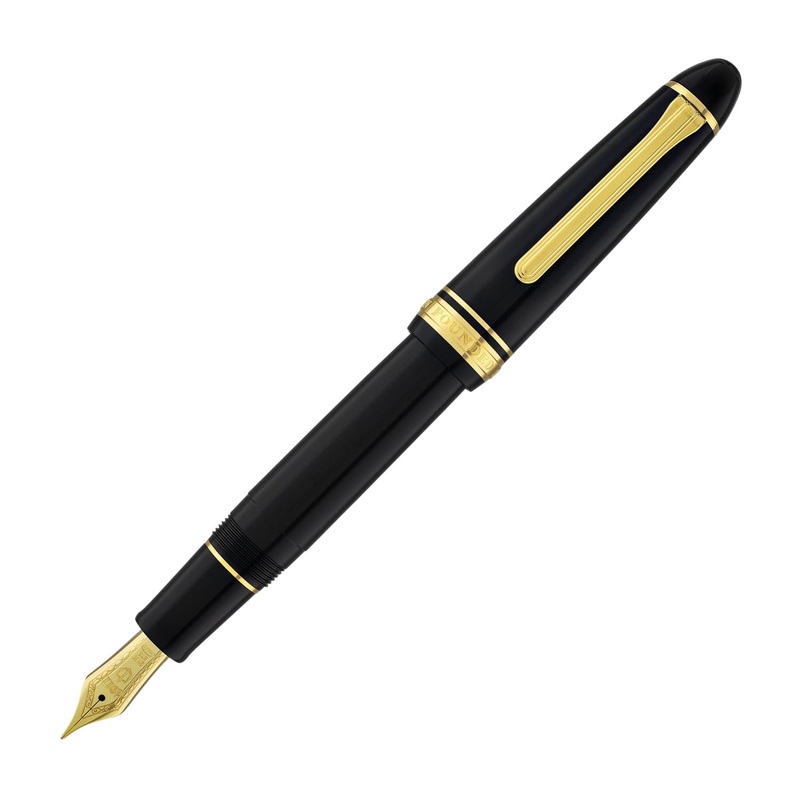 Sailor 1911 Large Fountain Pen in Black with Gold Trim – 21K Gold