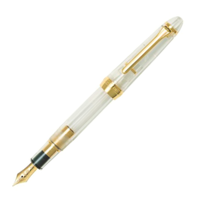 Sailor 1911S Fountain Pen – Transparent with Gold Trim