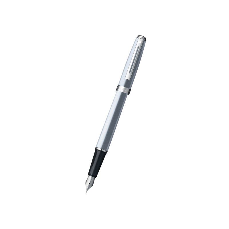 Sheaffer Prelude Fountain Pen – Brushed Chrome with Chrome Trim (FPD 2024)