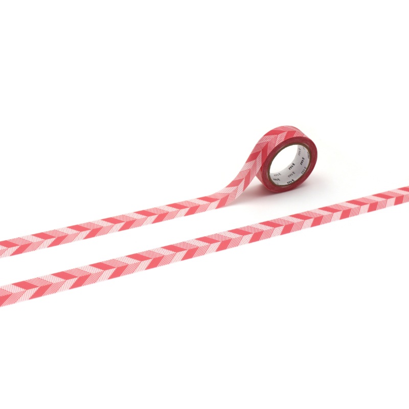 MT 1P Kamoi Washi Tape – Multi-stripe Pink