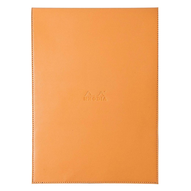 Rhodia Pad Holder in Orange with Graph Pad with Pen Loop – 8.25 x 11.75