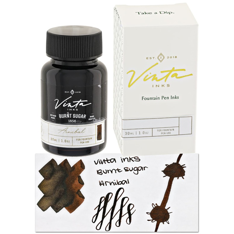 Vinta Inks Hello Rain Collection Bottled Ink in Burnt Sugar [Arnibal 1856] – 30mL