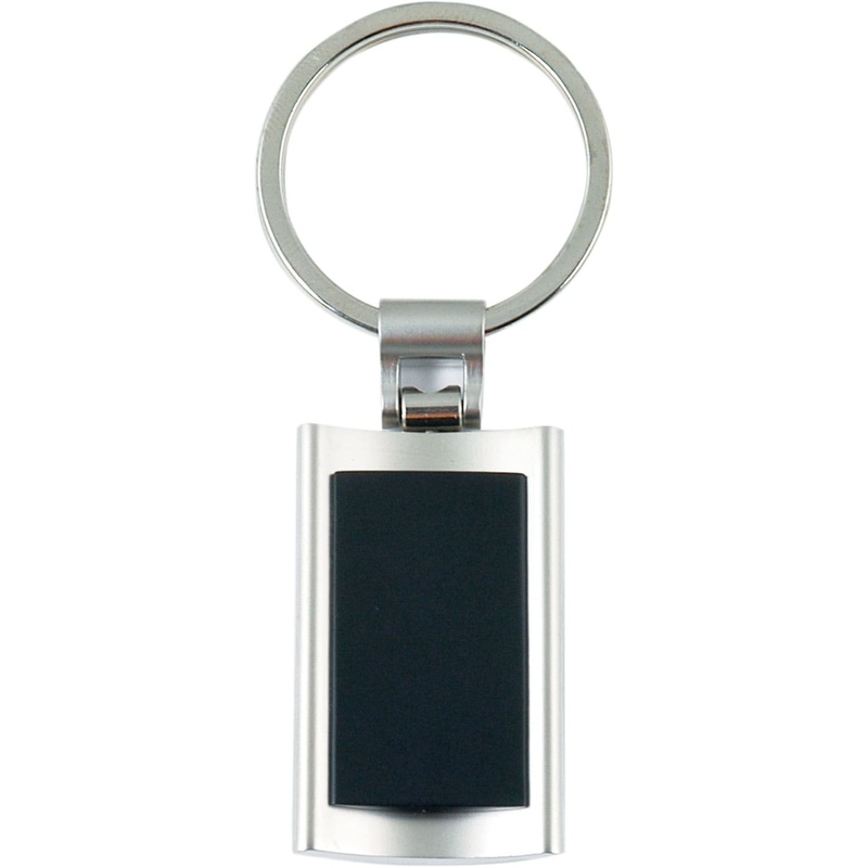 key ring metal with black inlay